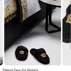 Palazzo Faux-Fur Slippers
